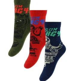 Strømper|LEGO® Wear LEGO® Ninjago Strømper - 3-pak - Blå/Grøn/Rød