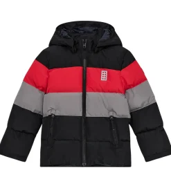 Overgangsjakker|Dunjakker Og Dynejakker|LEGO® Wear Dynejakke - LWJipe 705 - Sort/Rød/Grå