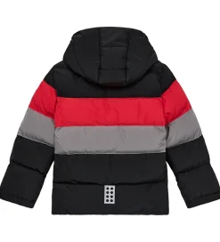 Overgangsjakker|Dunjakker Og Dynejakker|LEGO® Wear Dynejakke - LWJipe 705 - Sort/Rød/Grå