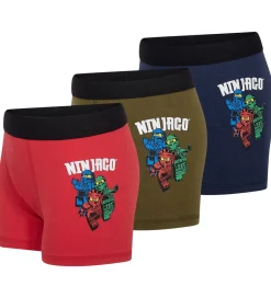 Undertøj|LEGO® Wear Ninjago Boxershorts - 3-pak - LwaGan - Blå/Rød/Grøn
