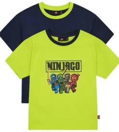 T-Shirts|LEGO® Wear Ninjago T-shirt - 2-pak - LwTaffy - Blå/Grøn