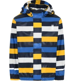 Regntøj|LEGO® Wear Regnjakke - PU - LWJonathan 102 - Blå m. Striber