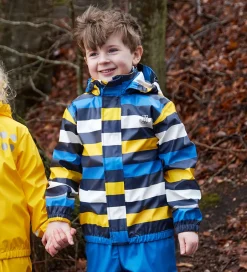 Regntøj|LEGO® Wear Regnjakke - PU - LWJonathan 102 - Blå m. Striber