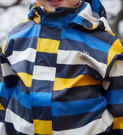 Regntøj|LEGO® Wear Regnjakke - PU - LWJonathan 102 - Blå m. Striber