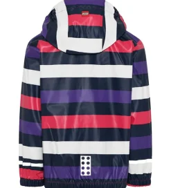 Regntøj|LEGO® Wear Regnjakke - PU - Jamaica 102 - Lilla/Hvid/Fuchsiastri