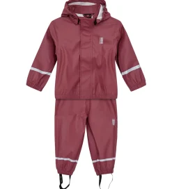 Regntøj|LEGO® Wear Regntøj m. Seler - PU - LWJivan 200 - Mørk Rosa