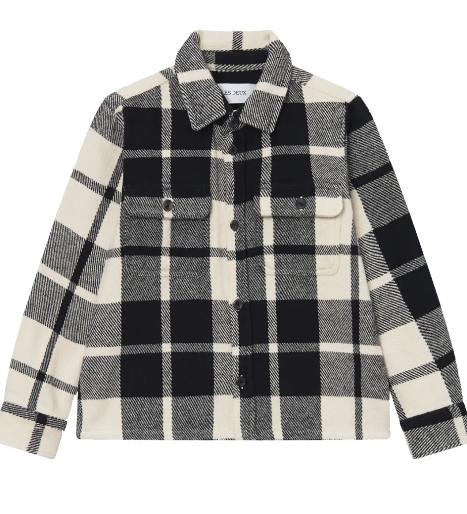 Skjorter|Les Deux Skjorte - Joseph Check - Black/Ivory