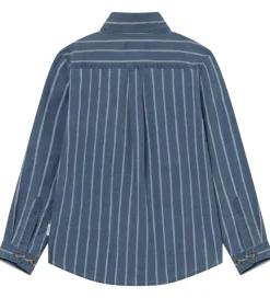 Skjorter|Drengetøj|Les Deux Skjorte - Kash Indigo Stripe - Denim Blue