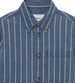 Skjorter|Drengetøj|Les Deux Skjorte - Kash Indigo Stripe - Denim Blue