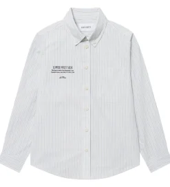 Skjorter|Les Deux Skjorte - Kent Print Stripe - Xenon Blue