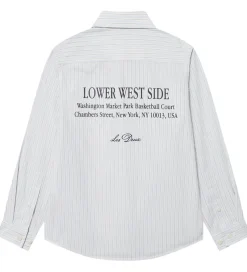 Skjorter|Les Deux Skjorte - Kent Print Stripe - Xenon Blue