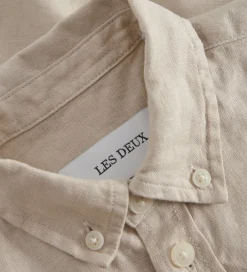 Skjorter|Les Deux Skjorte - Kristian Linen - Light Sand