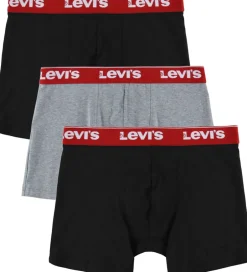 Undertøj|Levis Boxershorts - 3-pak - Black/Gråmeleret