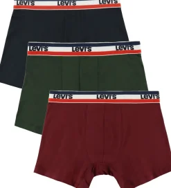 Undertøj|Levis Boxershorts - 3-pak - Rød/Sort/Grøn