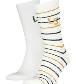 Strømper|Levis Strømper - 2-pak - Hvid m. Striber