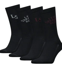 Strømper|Levis Strømper - 4-pak - Sort m. Print