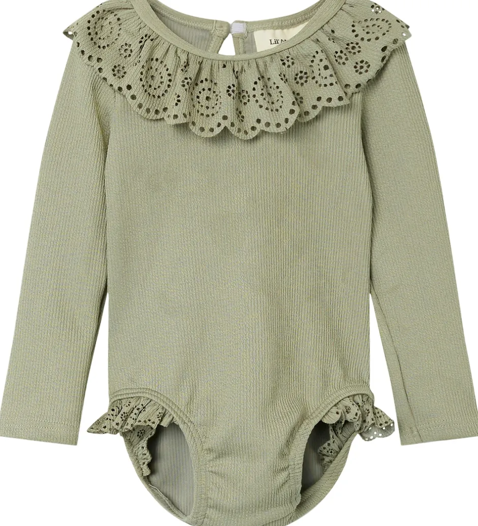 Badetøj|Lil Atelier Lil' Atelier Badedragt - Rib - NbfFola - Forst Fog