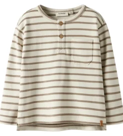 Bluser|Drengetøj|Lil Atelier Lil' Atelier Bluse - NmmLimia - Turtledove/ Sephia Tint