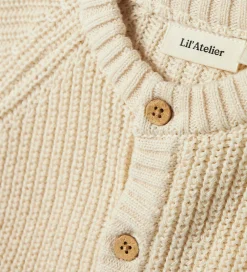 Striktrøjer|Lil Atelier Lil' Atelier Cardigan - Strik - NbnEmlen - Turtledove