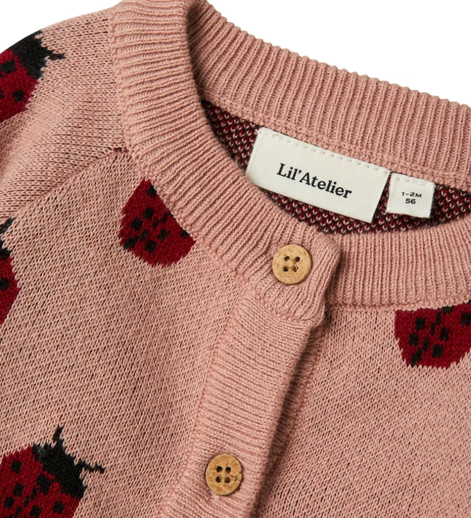 Striktrøjer|Lil Atelier Lil' Atelier Cardigan - Strik - NbfLulio - Misty Rose
