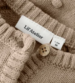 Cardigans|Striktrøjer|Lil Atelier Lil' Atelier Cardigan - Strik - NbfEmlen - Oxford Tan