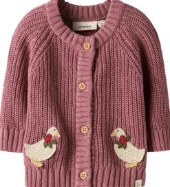 Juletøj|Cardigans|Lil Atelier Cardigan - Strik - NbfEmlen - Nostalgia Rose
