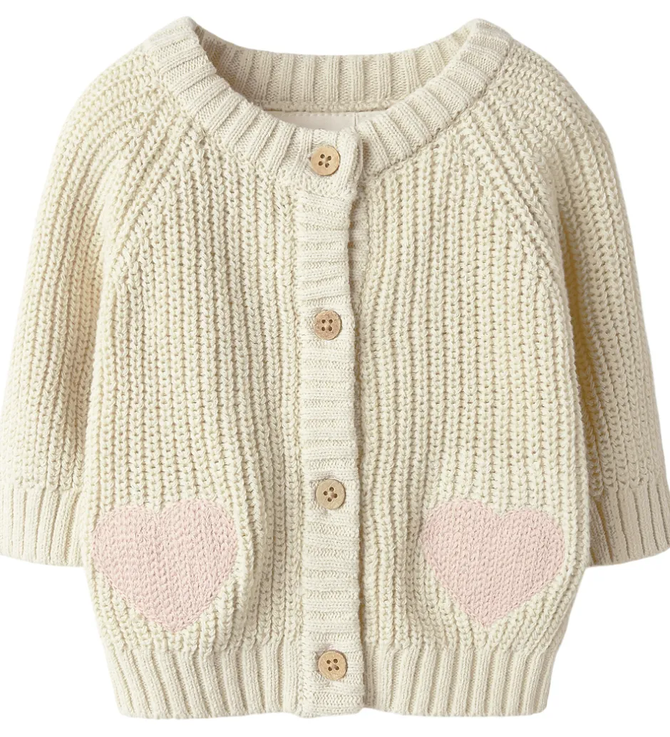 Cardigans|Striktrøjer|Lil Atelier Lil' Atelier Cardigan - Strik - NbfEmlen - Turtledove