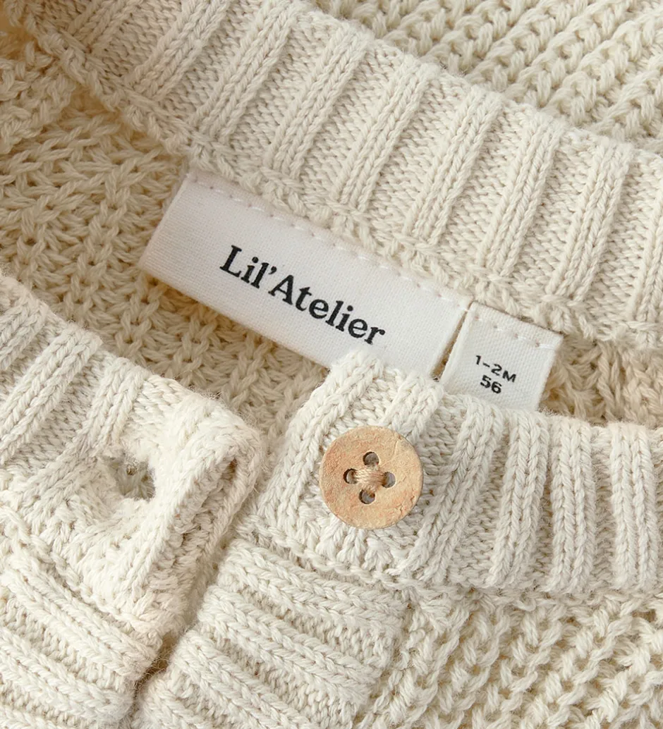 Cardigans|Striktrøjer|Lil Atelier Lil' Atelier Cardigan - Strik - NbfEmlen - Turtledove