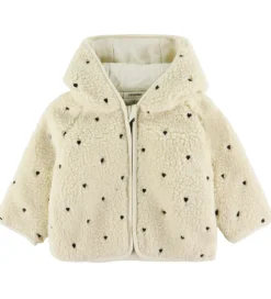 Fleece|Lil Atelier Lil' Atelier Fleecejakke - Loose - NbnNalo - Turtledove/Hearts E