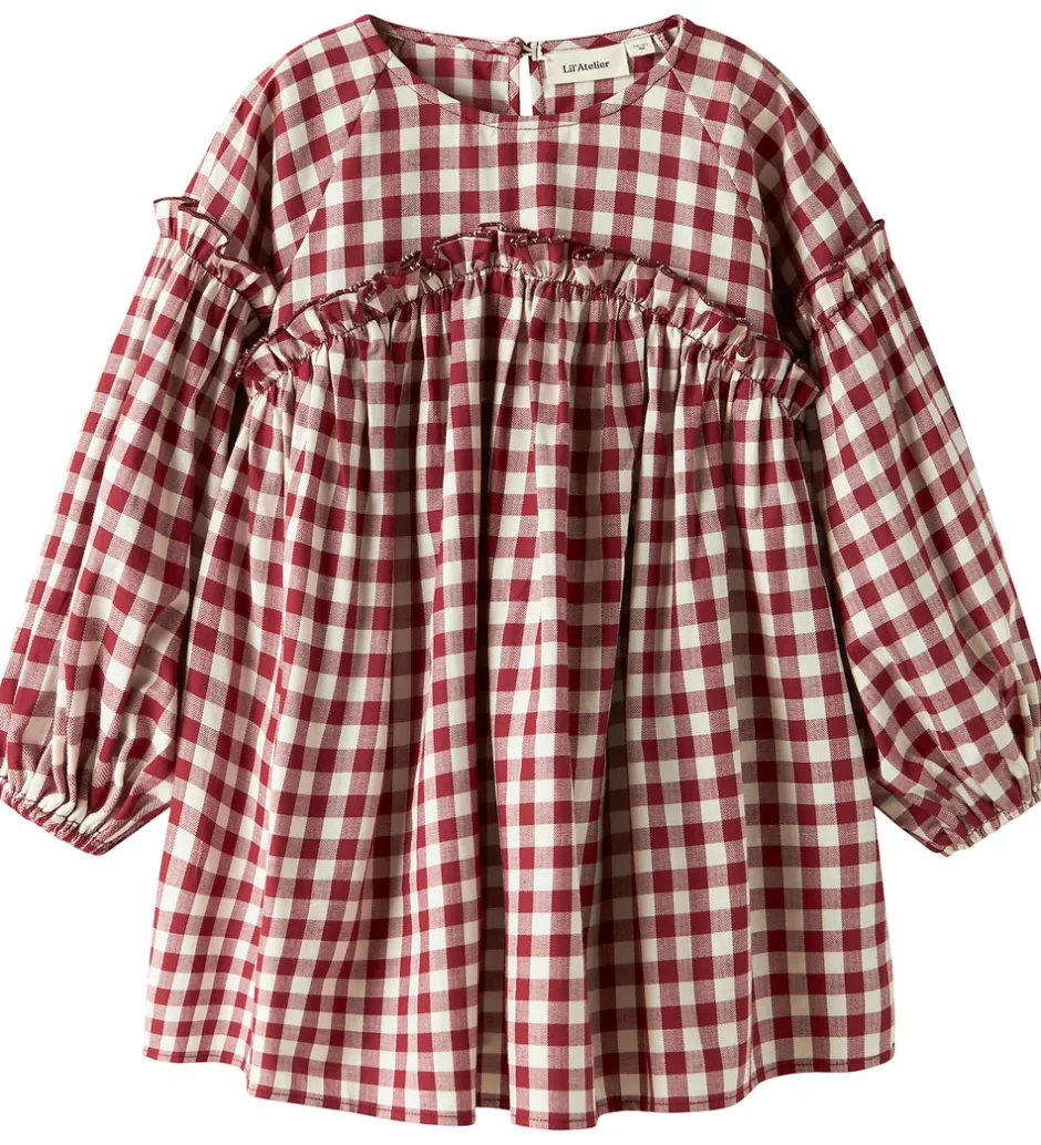 Kjoler|Lil Atelier Kjole - NmfRio - Red Dahlia