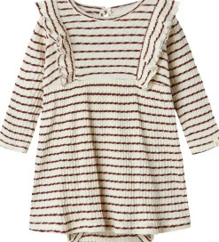 Kjoler|Bodyer|Lil Atelier Lil' Atelier Kjolebody l/æ - Rib - NbfOsophia - Hot Chocolate