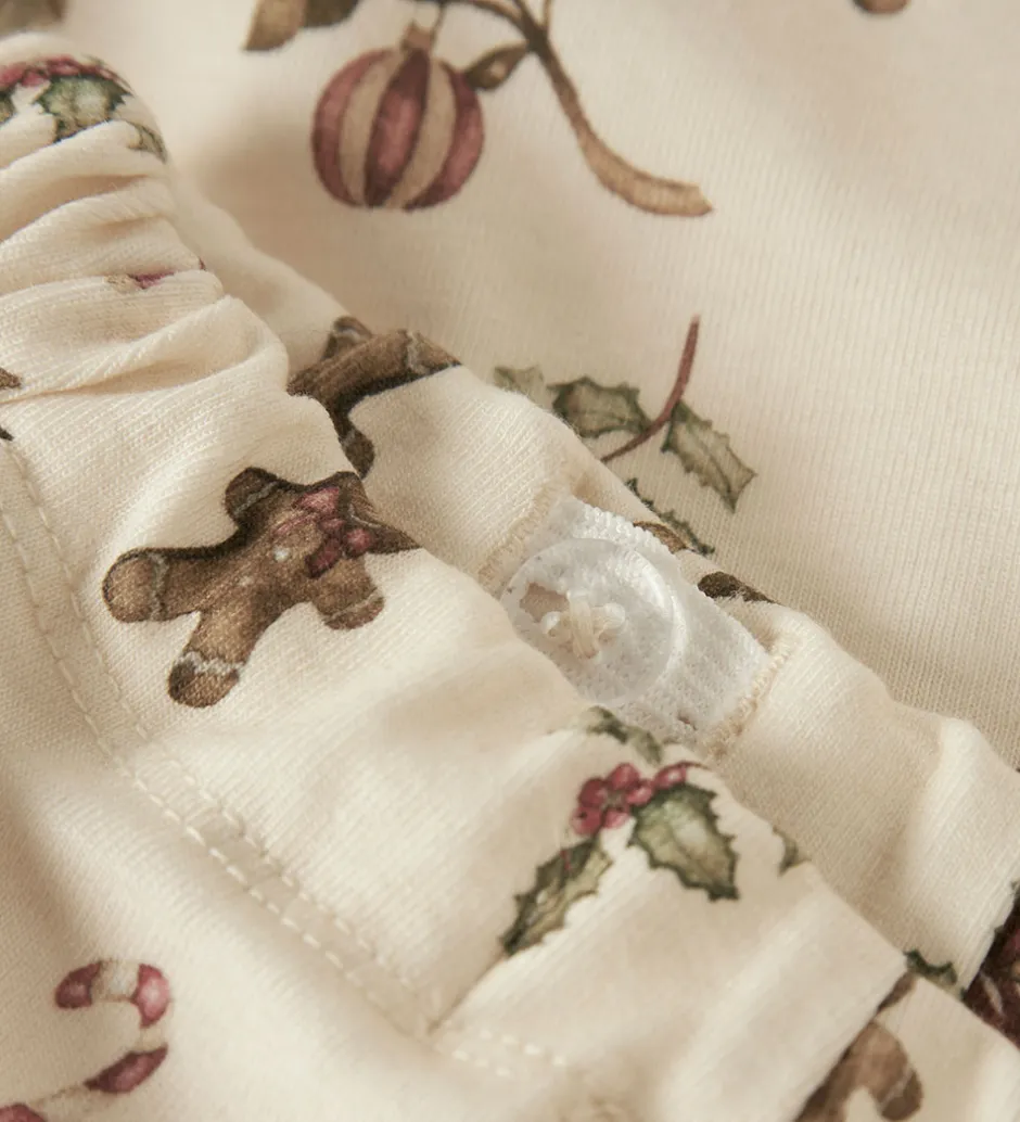 Leggings|Juletøj|Lil Atelier Lil' Atelier Leggings - NbnLayo - Turtledove/Christmas