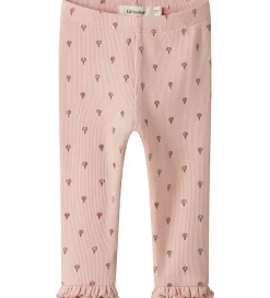 Leggings|Lil Atelier Lil' Atelier Leggings - Slim Rib - NbfGago - Cameo Rose