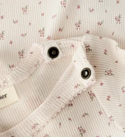 Nattøj|Lil Atelier Natdragt - Rib - NbfGago - Almost Mauve/Flowers