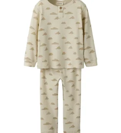 Unisex-Tøj|Nattøj|Lil Atelier Nattøj - Rib - NmmGago - Turtledove/Sky