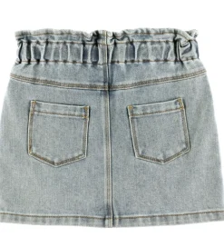 Nederdele|Lil Atelier Nederdel - NmfDarlee - Medium Blue Denim/Flower Emb