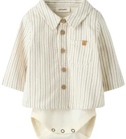 Bodyer|Lil Atelier Skjortebody l/æ - NbmFelixo - Turtledove/Sepia Tint