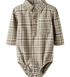 Bodyer|Lil Atelier Skjortebody l/æ - NbmRebel - Sepia Tint