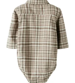 Bodyer|Lil Atelier Skjortebody l/æ - NbmRebel - Sepia Tint