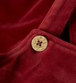 Juletøj|Bukser Og Jeans|Lil Atelier Lil' Atelier Smækbukser - Velour - NbfSaga - Red Dahlia