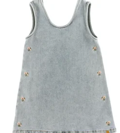 Kjoler|Lil Atelier Spencer - NmfDarlee - Medium Blue Denim/Flower Emb