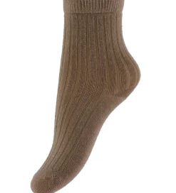 Strømper|Uld|Lil Atelier Strømper - Rib - Uld - NmnRakel - Tigers Eye/MELANGE