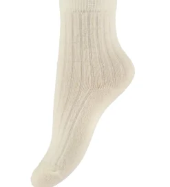 Strømper|Uld|Lil Atelier Strømper - Rib - Uld - NmnRakel - Turtledove/MELANGE