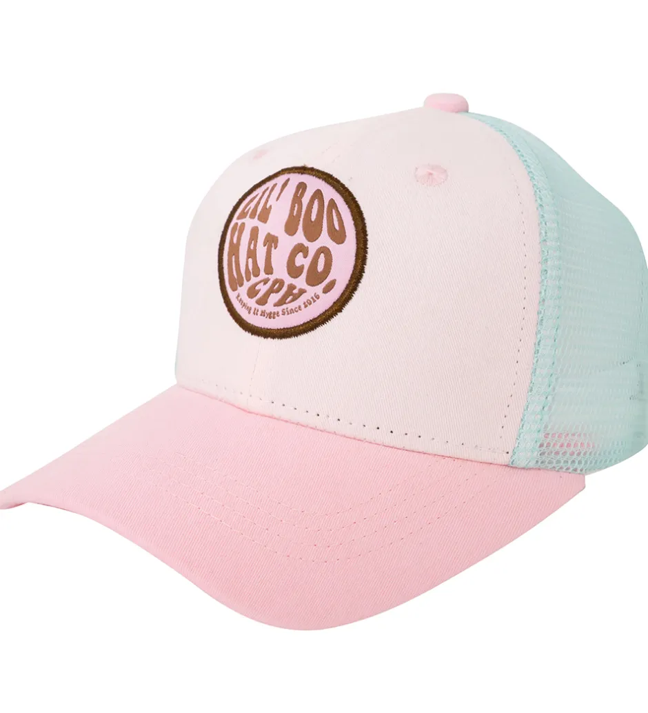 Kasketter|Lil' Boo Copenhagen Kasket - Trucker - Pink/Turquoise