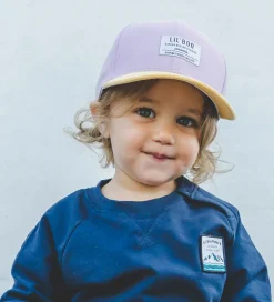 Kasketter|Lil' Boo Copenhagen Kasket - Organic Block Snapback - Lilla/Gul