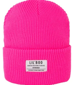 Huer Og Hatte|Basis|Lil' Boo Copenhagen Lil'Boo Copenhagen Hue - Rib/Strik - Hygge - Neon Pink