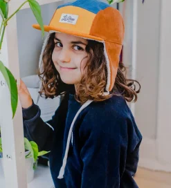 Kasketter|Lil' Boo Copenhagen Lil'Boo Copenhagen Kasket - Corduroy - Yellow/Brown/Blue