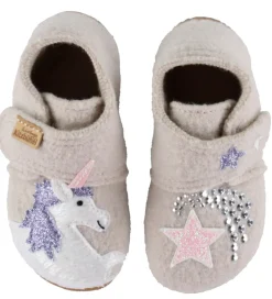 Uld|Living Kitzbühel Hjemmesko - Uld - Einhornzauber - Oat Milk