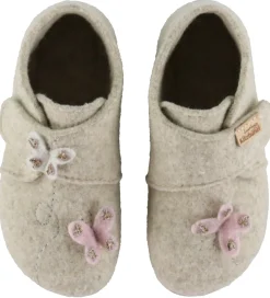 Uld|Living Kitzbühel Hjemmesko - Uld - Sissi Schmetterling - Oat Mil