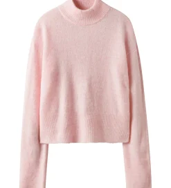 Pigetøj|Bluser|LMTD Bluse - Strik - NlfRiaa - Turtleneck - Crystal Pink